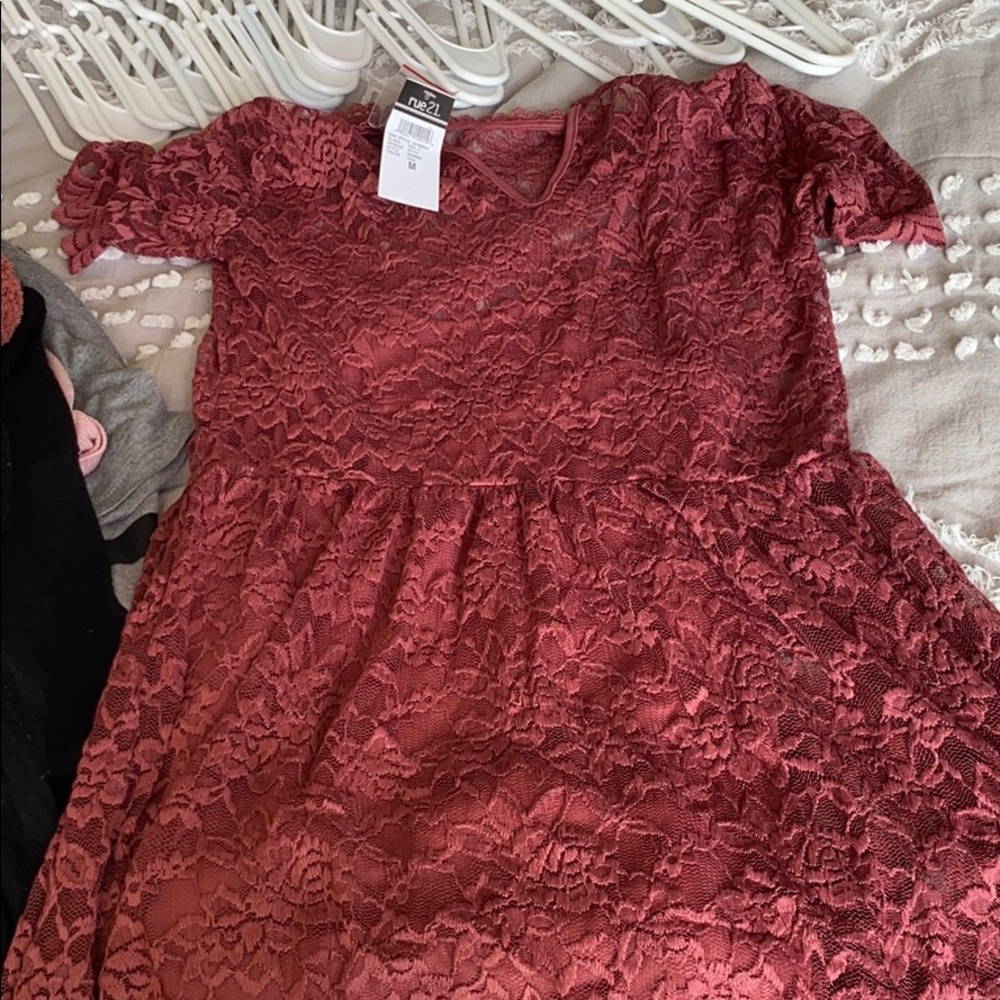 Brand new  lace blush dress with tags still